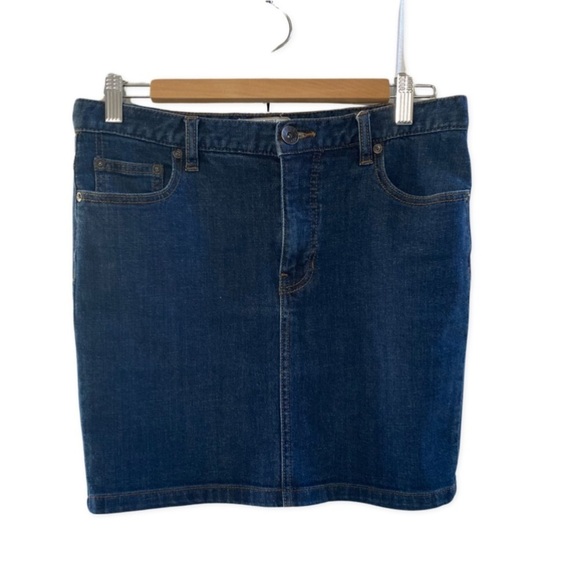Free People Dresses & Skirts - Free People Denim Dark Wash Jean Skirt Size 6
